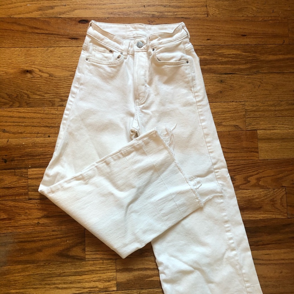 H&M White Wide Leg Culottes